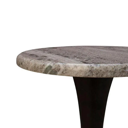 Trumpet Martini Marble Topped Round Table - LOOMLAN - Furniture Classics - Side Tables