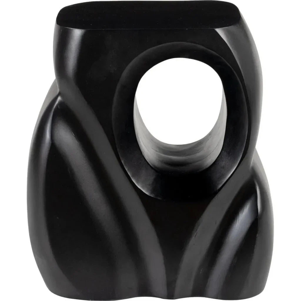 Trung Wood Black Rectangular Side Table - LOOMLAN - Zuo Modern - Side Tables