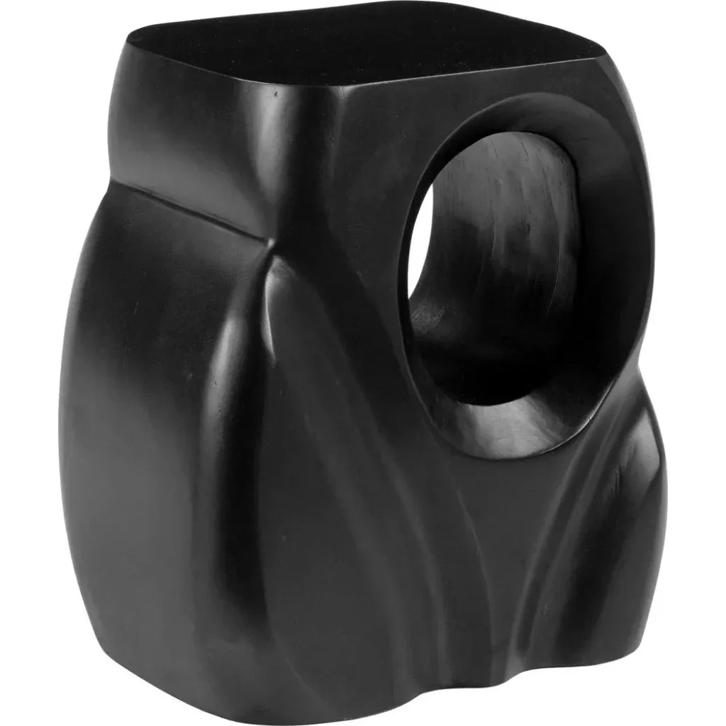 Trung Wood Black Rectangular Side Table - LOOMLAN - Zuo Modern - Side Tables