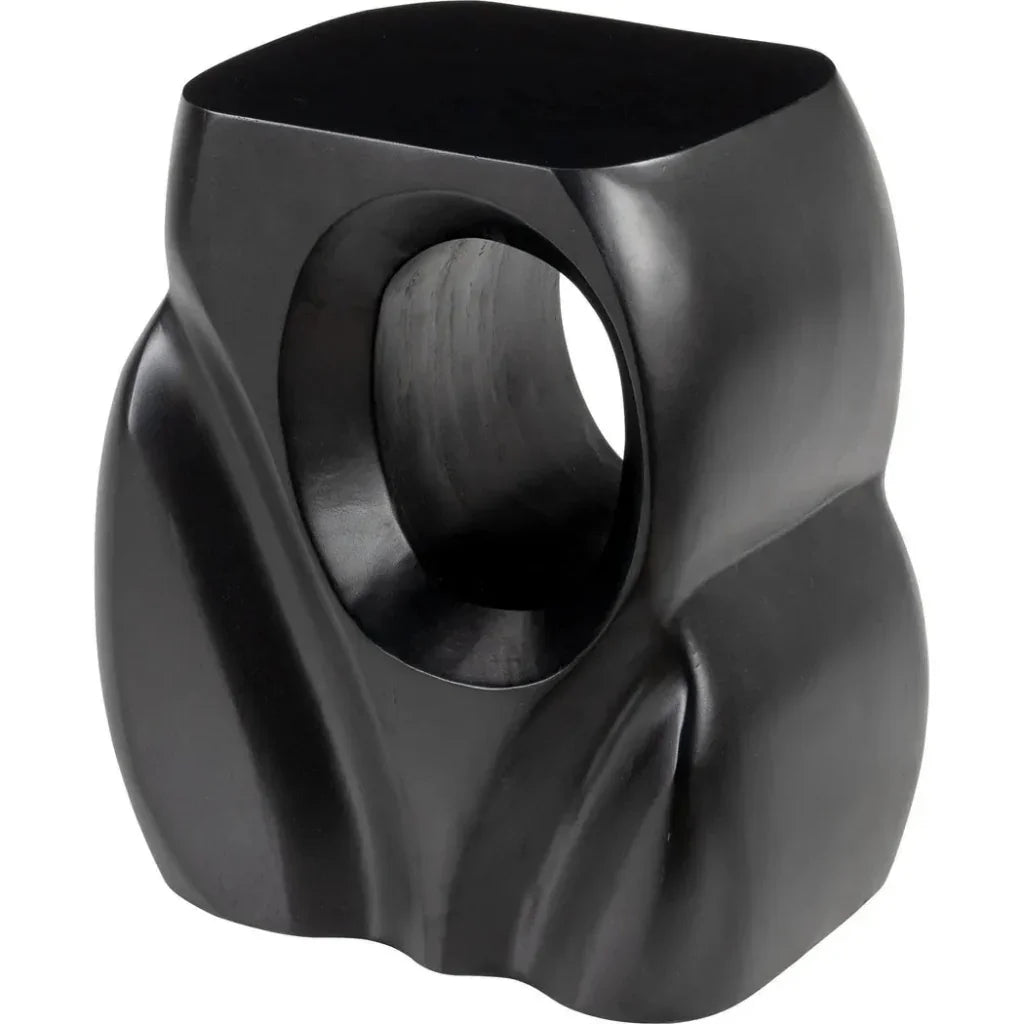 Trung Wood Black Rectangular Side Table - LOOMLAN - Zuo Modern - Side Tables