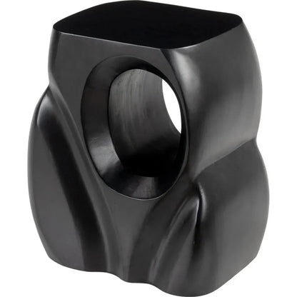 Trung Wood Black Rectangular Side Table - LOOMLAN - Zuo Modern - Side Tables