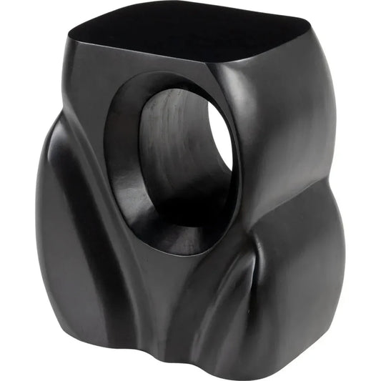 Trung Wood Black Rectangular Side Table - LOOMLAN - Zuo Modern - Side Tables