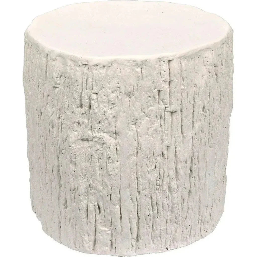 Trunk Side Table, White Fiber Cement - LOOMLAN - Noir - Side Tables
