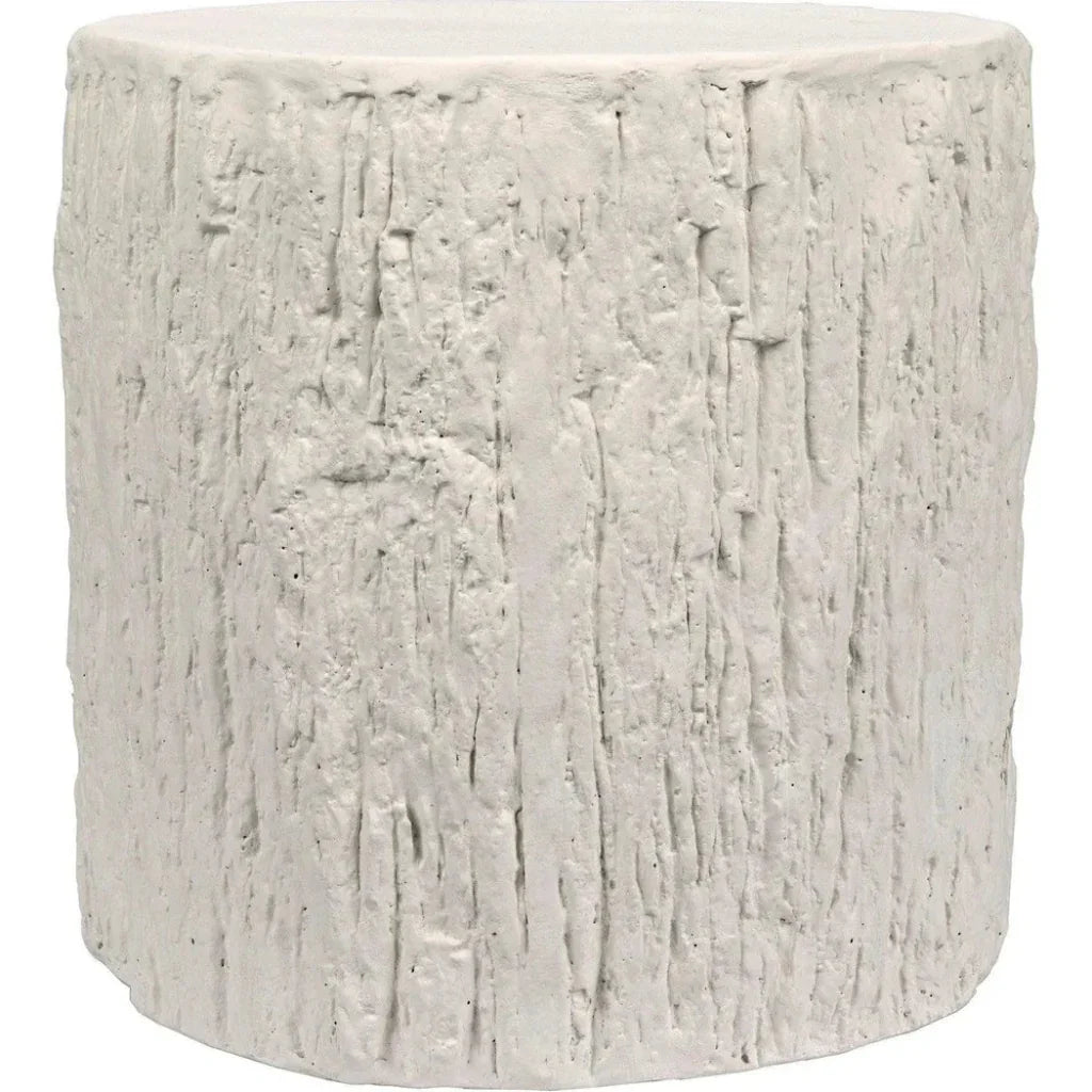 Trunk Side Table, White Fiber Cement - LOOMLAN - Noir - Side Tables