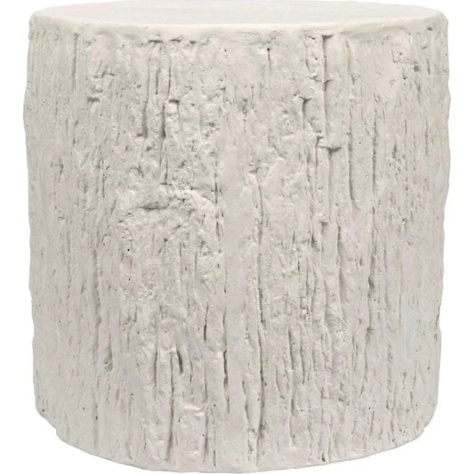 Trunk Side Table, White Fiber Cement - LOOMLAN - Noir - Side Tables