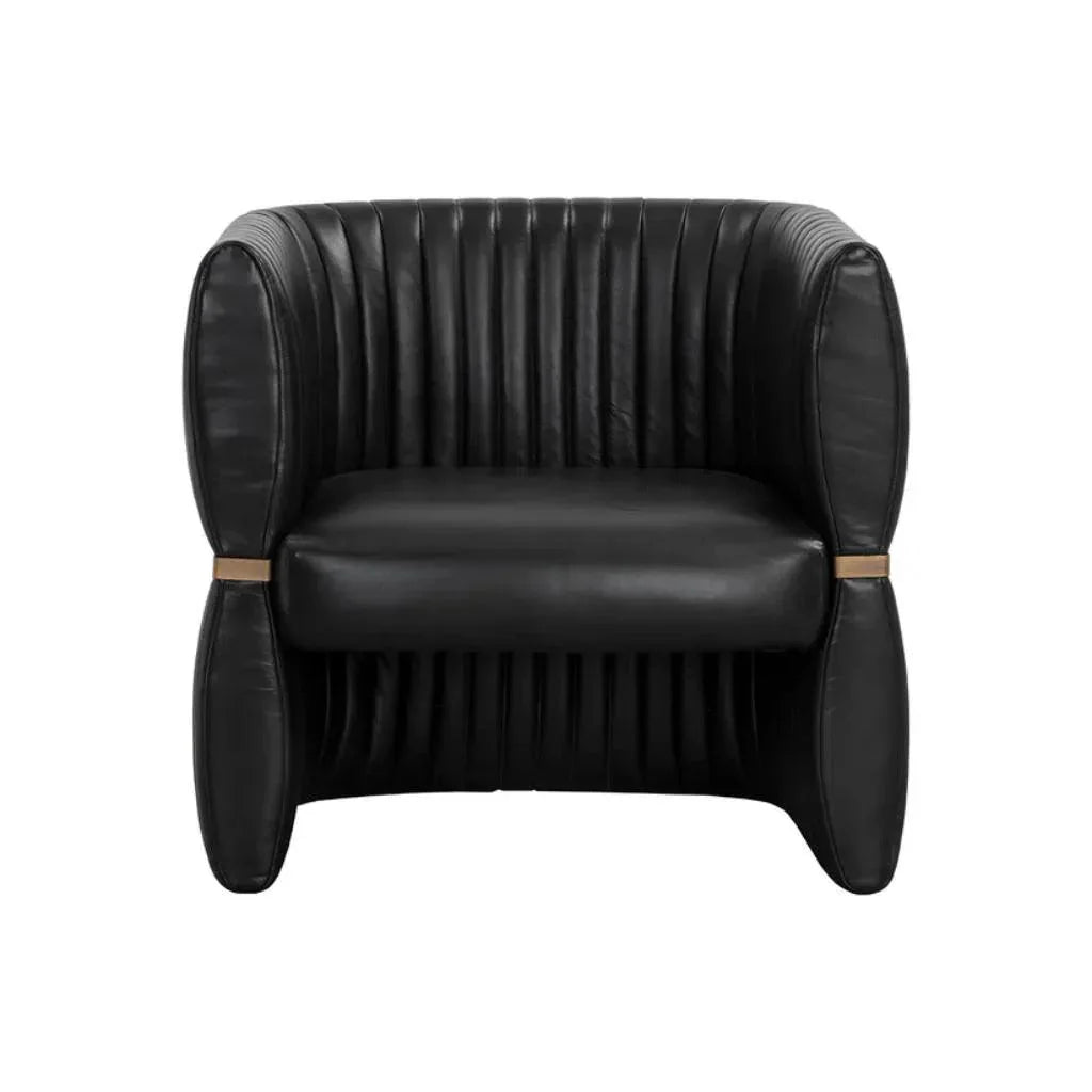 Tryor Leather Lounge Chair - LOOMLAN - SUNPAN - Club Chairs