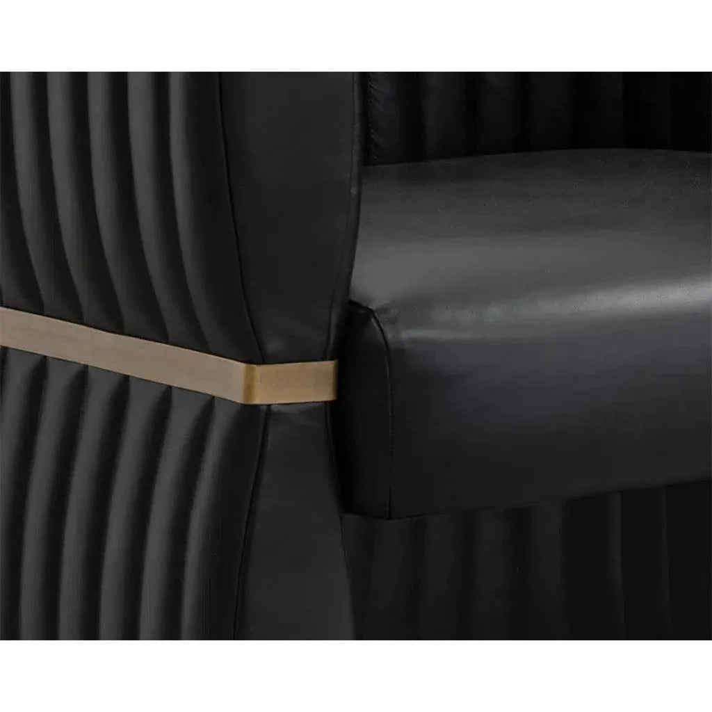 Tryor Leather Lounge Chair - LOOMLAN - SUNPAN - Club Chairs