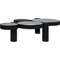 Trypo Steel and Glass Geometric Coffee Table - LOOMLAN - Noir - Coffee Tables
