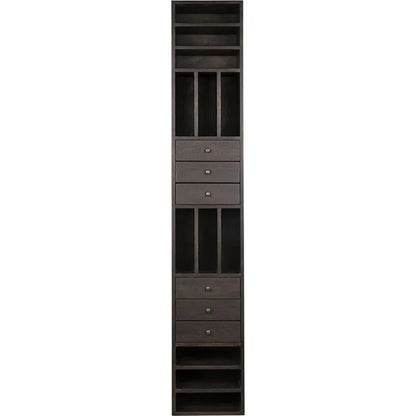 Tubula Bookcase, Ebony Walnut - LOOMLAN - Noir - Bookcases