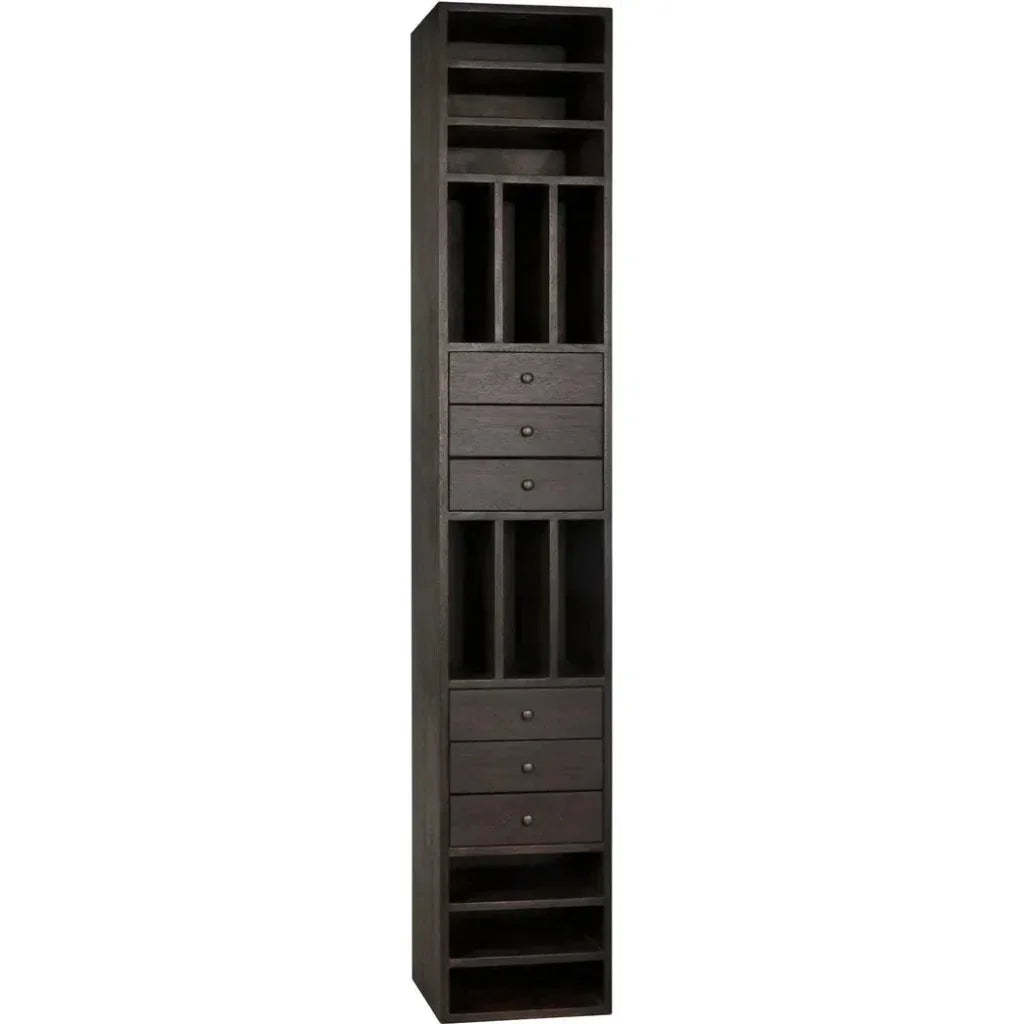 Tubula Bookcase, Ebony Walnut - LOOMLAN - Noir - Bookcases