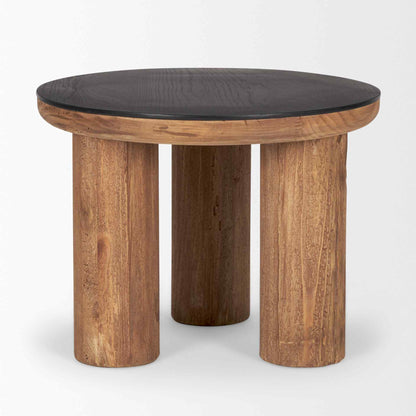 Tucson Natural Wooden Round Side Table