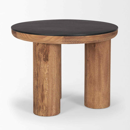 Tucson Natural Wooden Round Side Table