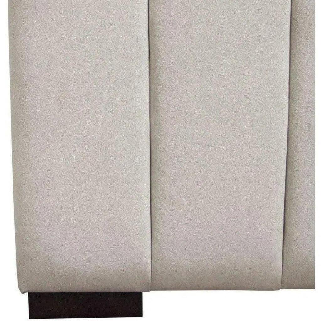 Tufted Light Grey Velvet Bed Frame - LOOMLAN - Diamond Sofa - Beds