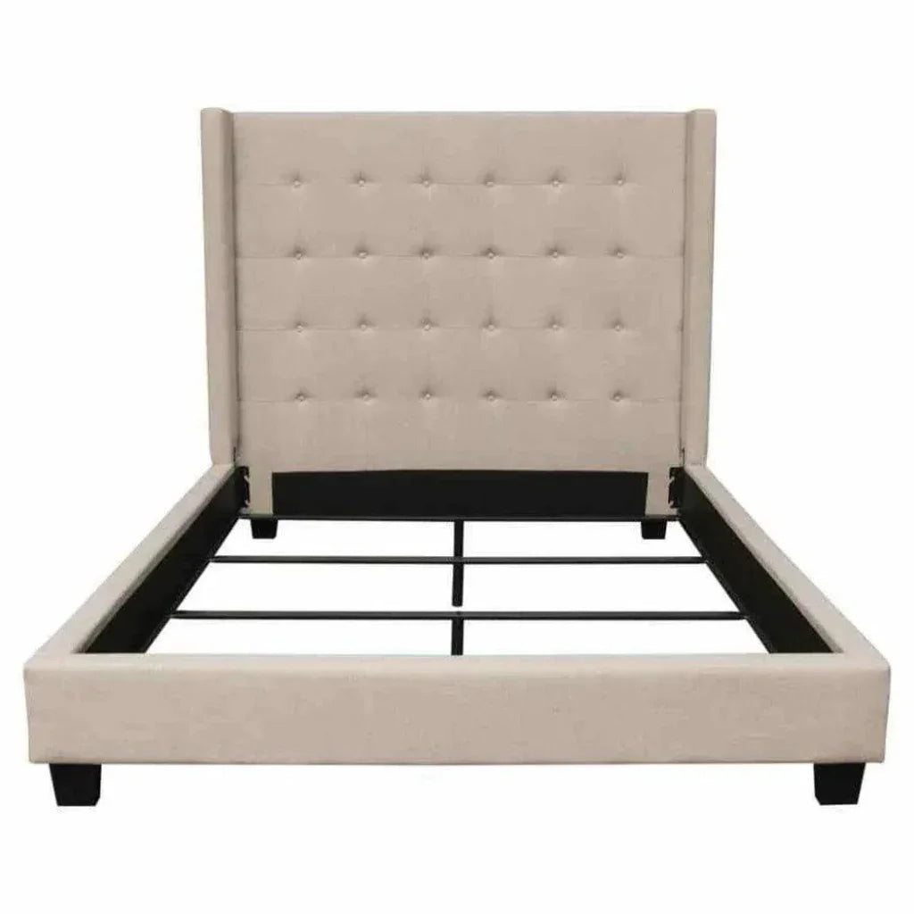 Tufted Wingback Low Profile Bed Frame - LOOMLAN - Diamond Sofa - Beds