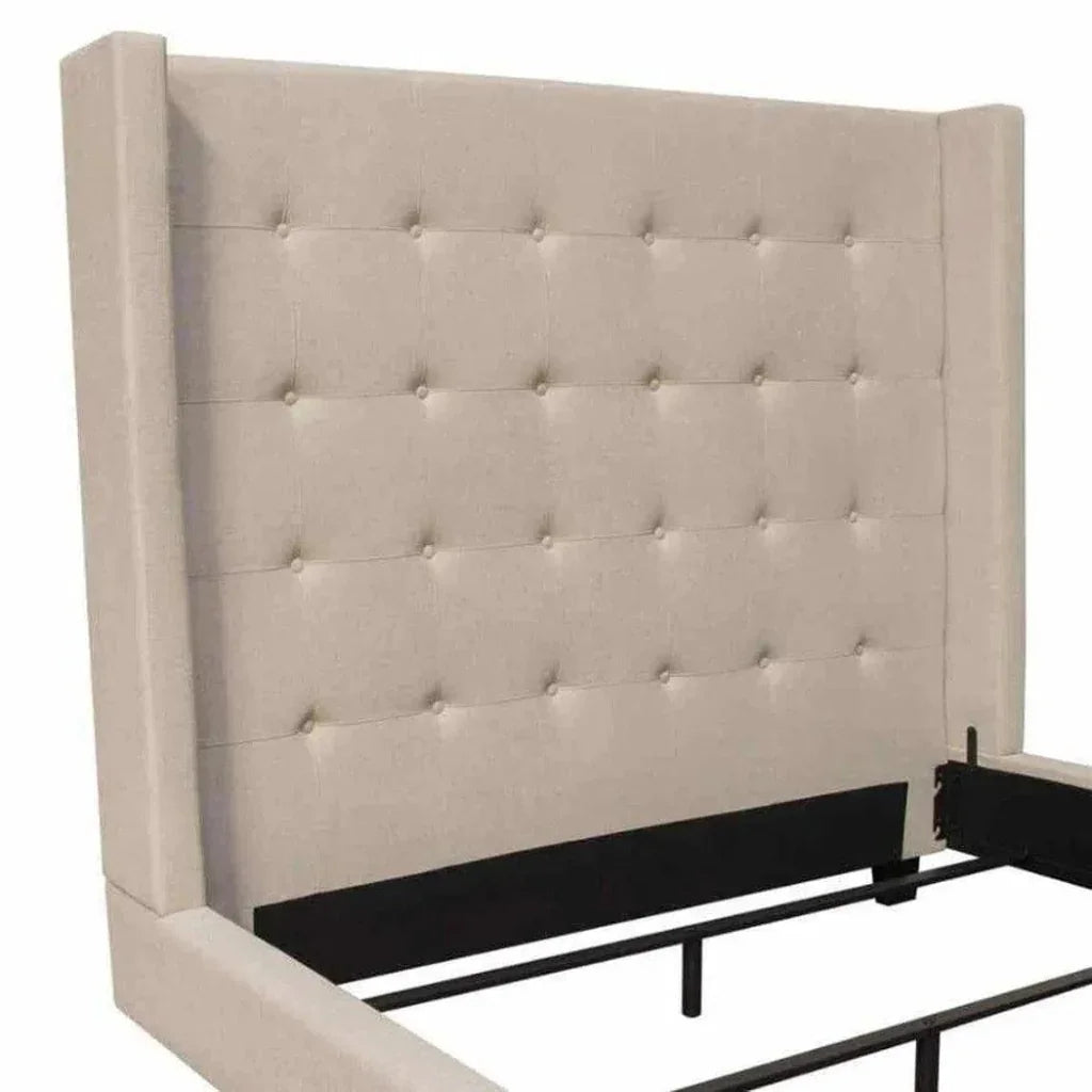 Tufted Wingback Low Profile Bed Frame - LOOMLAN - Diamond Sofa - Beds