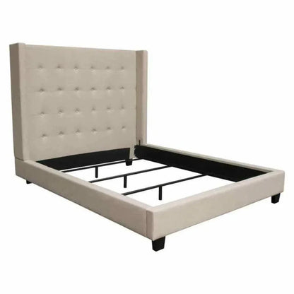 Tufted Wingback Low Profile Bed Frame - LOOMLAN - Diamond Sofa - Beds