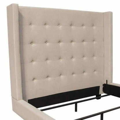 Tufted Wingback Low Profile Bed Frame - LOOMLAN - Diamond Sofa - Beds