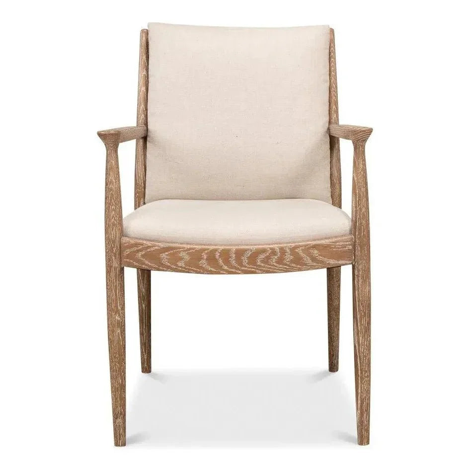 Tugen Cream Dining Armchair - LOOMLAN - Sarreid - Accent Chairs