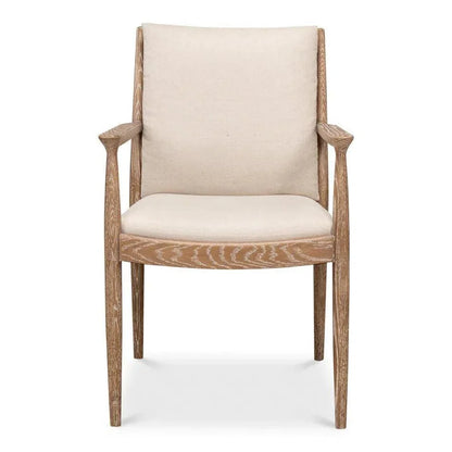 Tugen Cream Dining Armchair - LOOMLAN - Sarreid - Accent Chairs
