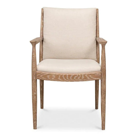 Tugen Cream Dining Armchair - LOOMLAN - Sarreid - Accent Chairs