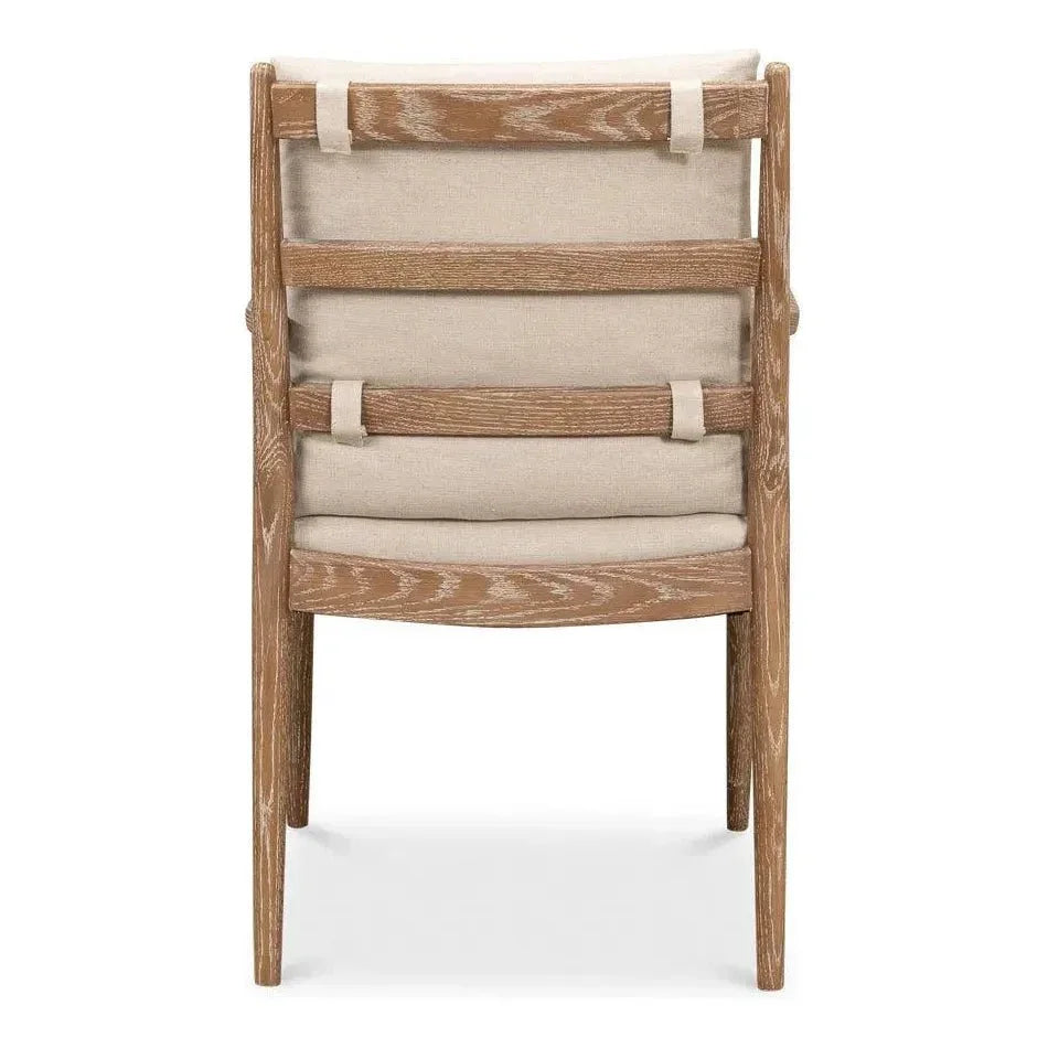 Tugen Cream Dining Armchair - LOOMLAN - Sarreid - Accent Chairs