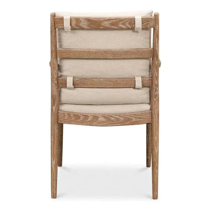 Tugen Cream Dining Armchair - LOOMLAN - Sarreid - Accent Chairs