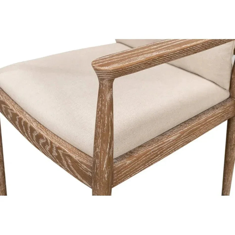 Tugen Cream Dining Armchair - LOOMLAN - Sarreid - Accent Chairs