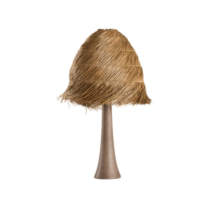 Tulum Sculptural Wood Base Table Lamp