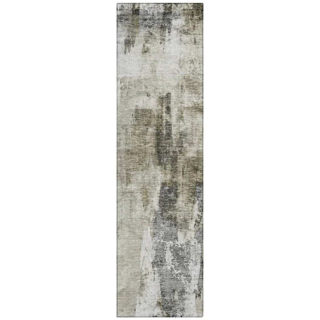 Tundra Brown Washable Indoor-Outdoor Rug-Outdoor Rugs-LOOMLAN Rugs-2'3" x 7'6"-LOOMLAN