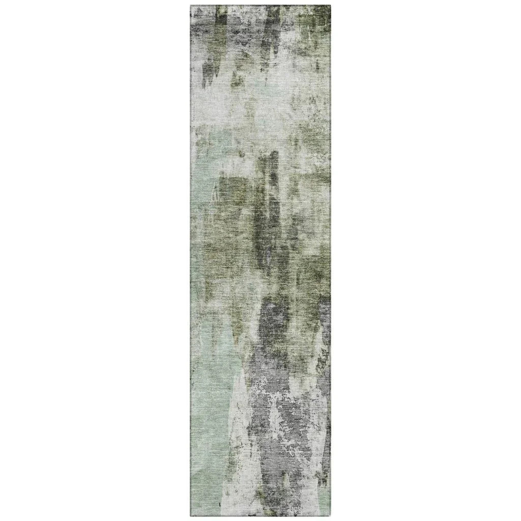 Tundra Green Washable Indoor-Outdoor Rug-Outdoor Rugs-LOOMLAN Rugs-2'3" x 7'6"-LOOMLAN