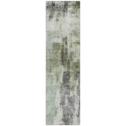 Tundra Green Washable Indoor-Outdoor Rug-Outdoor Rugs-LOOMLAN Rugs-2'3" x 7'6"-LOOMLAN