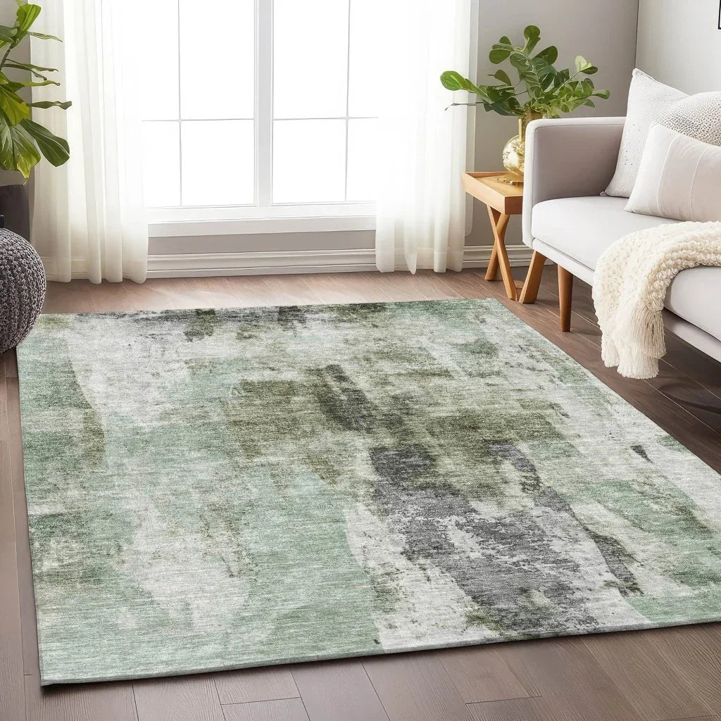 Tundra Green Washable Indoor-Outdoor Rug-Outdoor Rugs-LOOMLAN Rugs-LOOMLAN