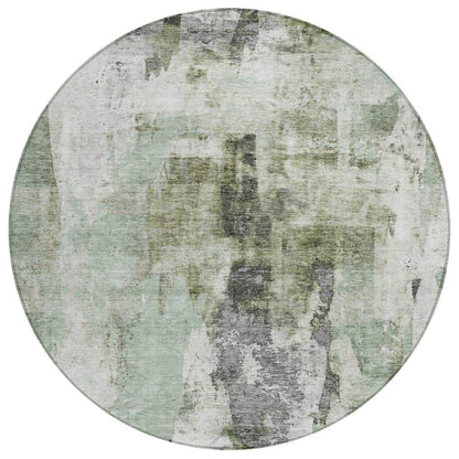 Tundra Green Washable Indoor-Outdoor Rug-Outdoor Rugs-LOOMLAN Rugs-8' x 8'-LOOMLAN