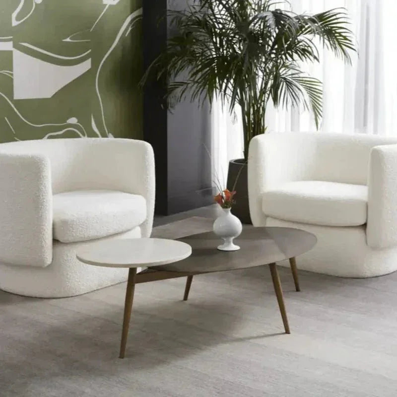 Tuner Iron Topped Oval Coffee Table - LOOMLAN - SUNPAN - Coffee Tables