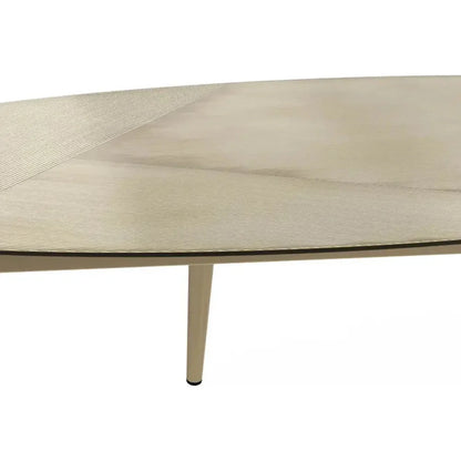 Tuner Iron Topped Oval Coffee Table - LOOMLAN - SUNPAN - Coffee Tables