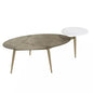 Tuner Iron Topped Oval Coffee Table - LOOMLAN - SUNPAN - Coffee Tables