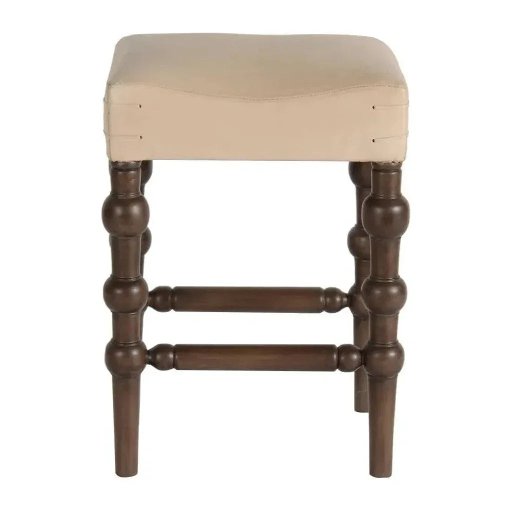 Tunisia Barstool Smoke Leather - LOOMLAN - Peninsula Home - Bar Stools