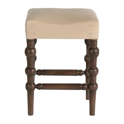 Tunisia Barstool Smoke Leather - LOOMLAN - Peninsula Home - Bar Stools