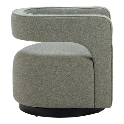 Turku Sage Green Swivel Arm Chair - LOOMLAN - Zuo Modern - Accent Chairs