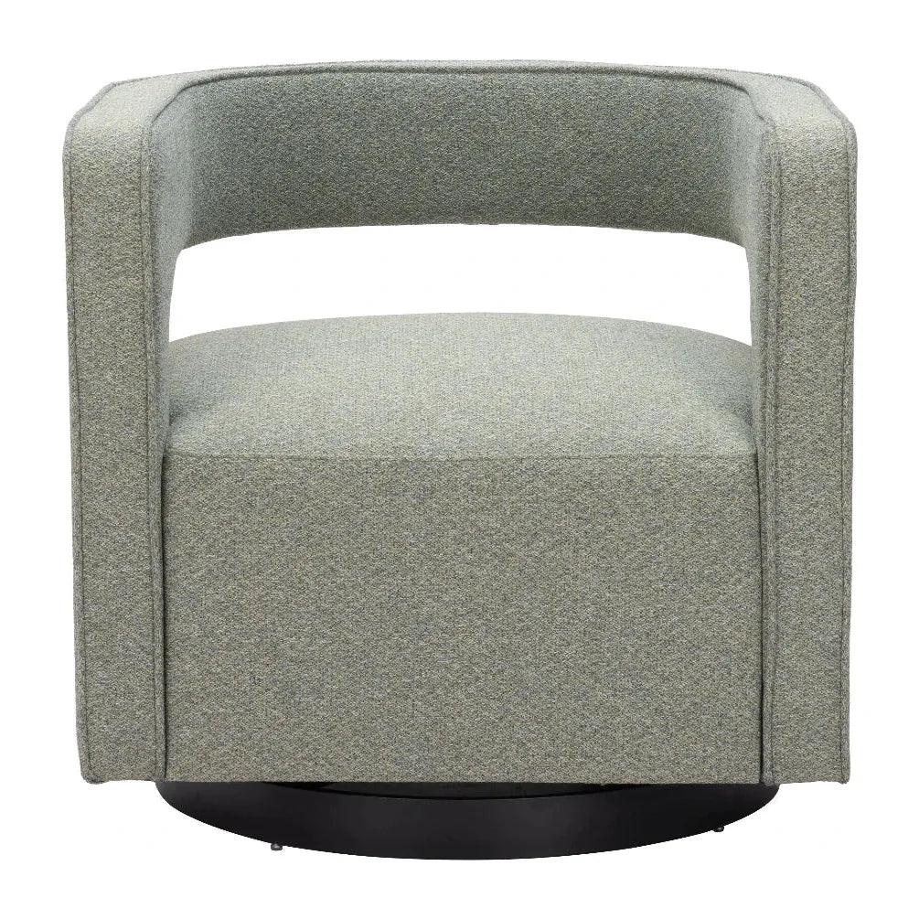 Turku Sage Green Swivel Arm Chair - LOOMLAN - Zuo Modern - Accent Chairs