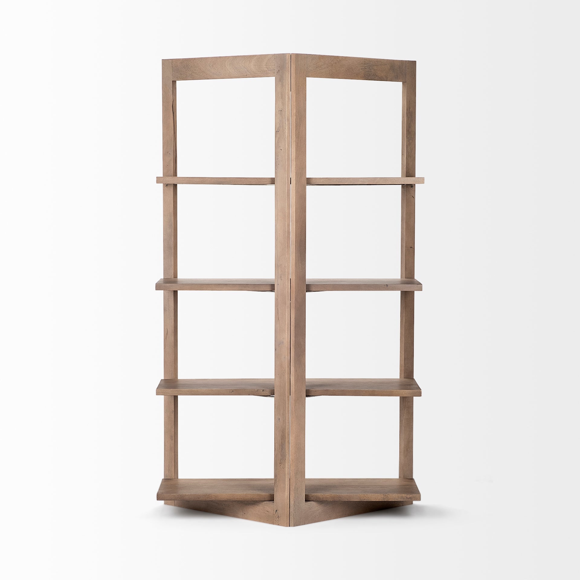Turnbull Wooden Four Shelf Shelving Unit-Etageres-Mercana-LOOMLAN