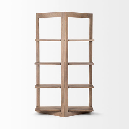 Turnbull Wooden Four Shelf Shelving Unit-Etageres-Mercana-LOOMLAN