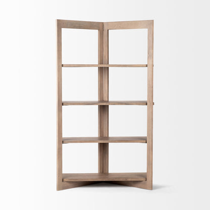 Turnbull Wooden Four Shelf Shelving Unit-Etageres-Mercana-LOOMLAN
