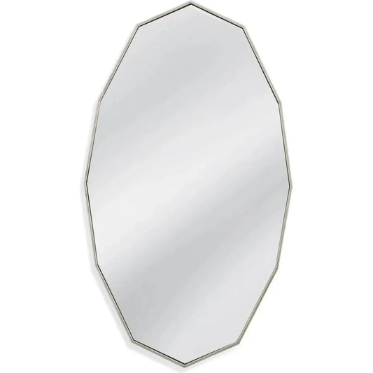 Turning Leaf Metal Silver Vertical Wall Mirror - LOOMLAN - Bassett Mirror - Wall Mirrors