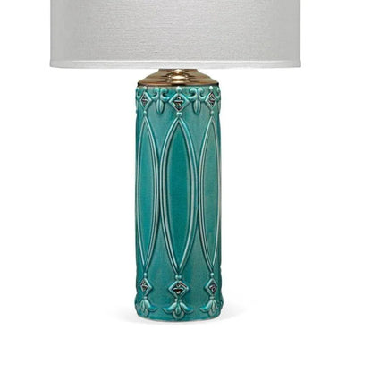 Turquoise Ceramic Tabitha Table Lamp - LOOMLAN - Jamie Young - Table Lamps