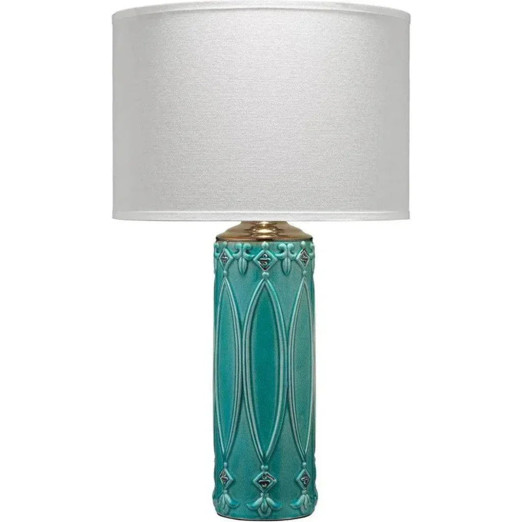 Turquoise Ceramic Tabitha Table Lamp - LOOMLAN - Jamie Young - Table Lamps