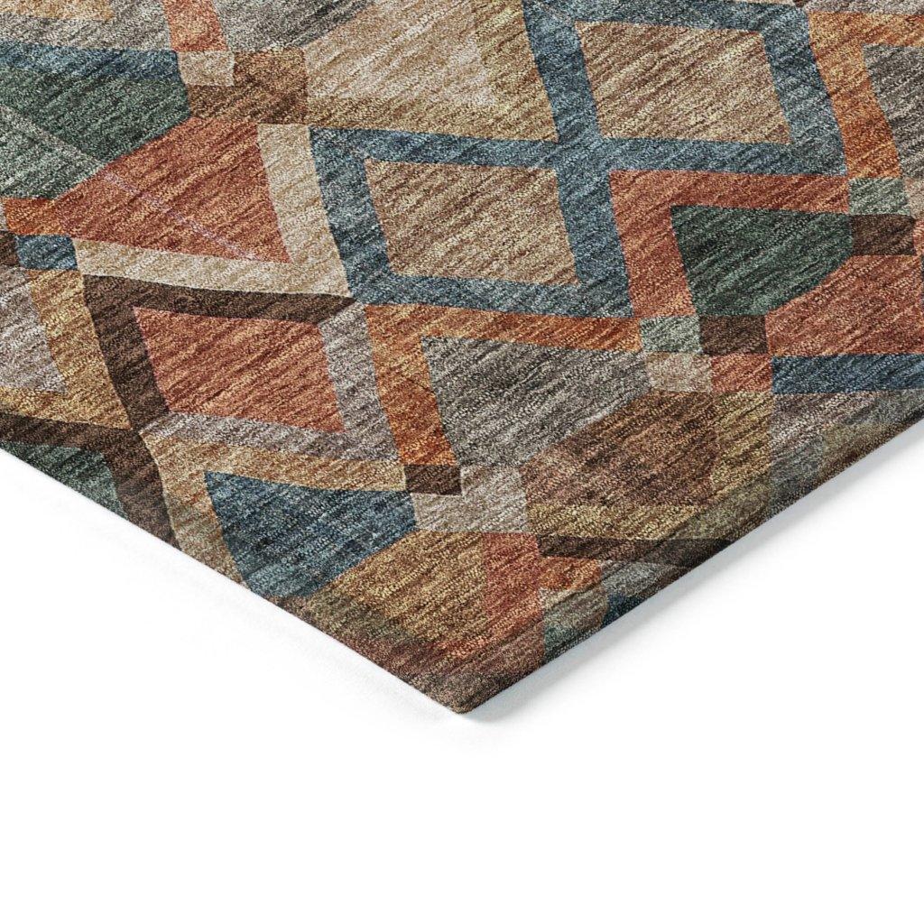 Tuska Brown Washable Indoor-Outdoor Rug-Outdoor Rugs-LOOMLAN Rugs-LOOMLAN