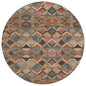 Tuska Brown Washable Indoor-Outdoor Rug-Outdoor Rugs-LOOMLAN Rugs-8' x 8'-LOOMLAN