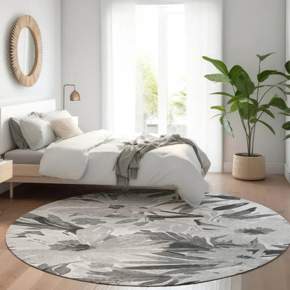 Twillith Gray Washable Indoor - Outdoor Rug - LOOMLAN - LOOMLAN Rugs - Outdoor Rugs