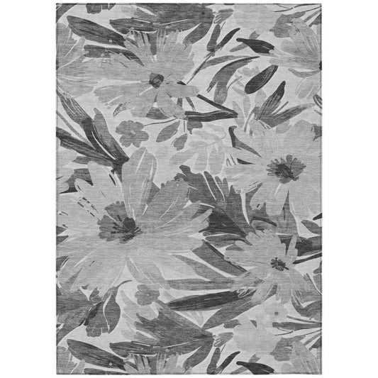 Twillith Gray Washable Indoor - Outdoor Rug - LOOMLAN - LOOMLAN Rugs - Outdoor Rugs